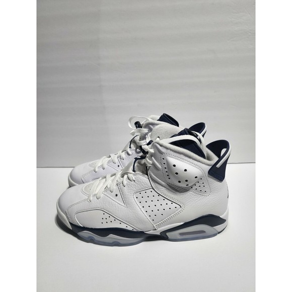 New 2022 Air Jordan 6 Retro Shoes Midnight Navy White Men\'s Size 9 [CT8529 141] main image 8
